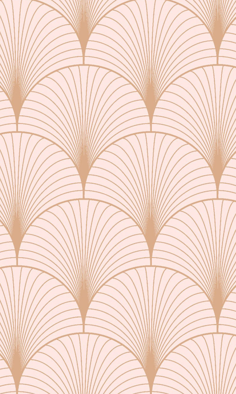 Origin Soft Pink and Rose Gold Art Deco Motif 139229