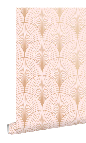 Origin Soft Pink and Rose Gold Art Deco Motif 139229