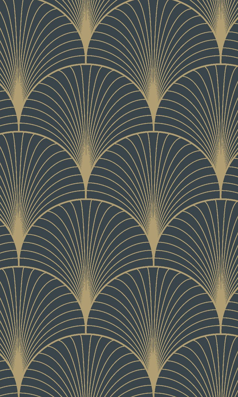 Origin Dark Blue and Gold Art Deco Motif 139231