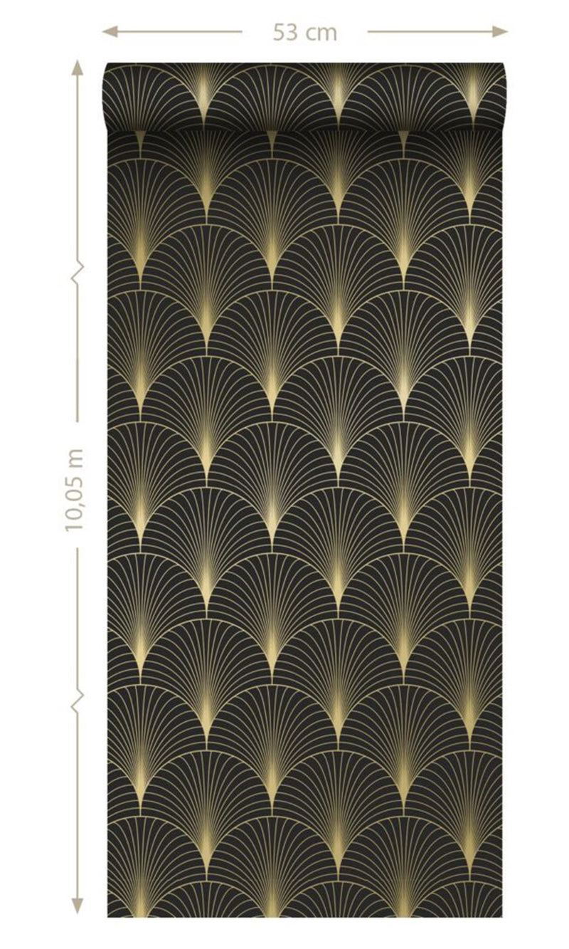 Origin Black and Gold Art Deco Motif 139457