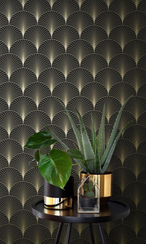 Origin Black and Gold Art Deco Motif 139457