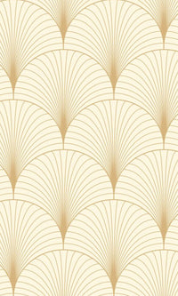 Origin Beige and Gold Art Deco Motif 139458