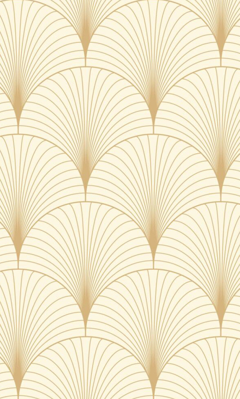 Origin Beige and Gold Art Deco Motif 139458