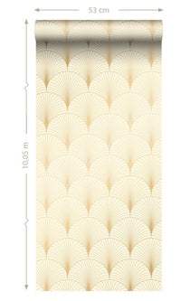 Origin Beige and Gold Art Deco Motif 139458