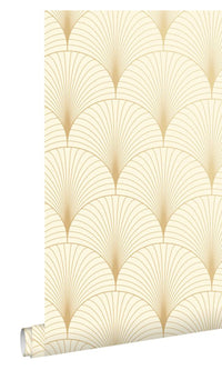 Origin Beige and Gold Art Deco Motif 139458