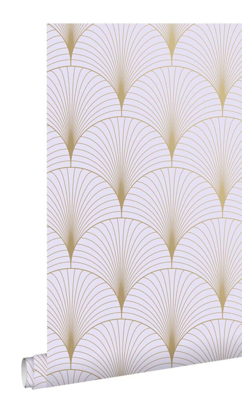 Origin Lilac Purple and Gold Art Deco Motif 139576