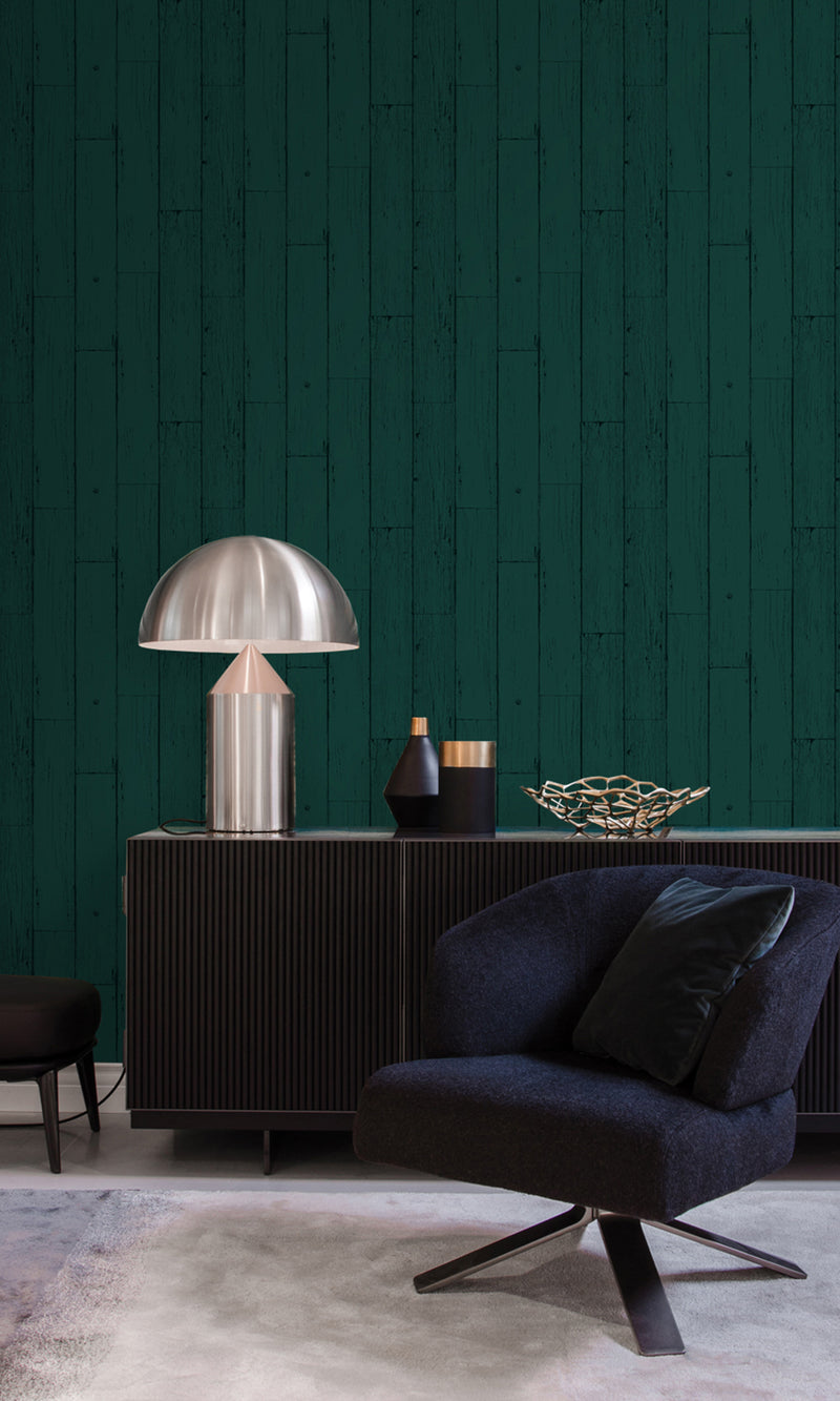 Origin Emerald Green Weathered Wooden Planks 347536