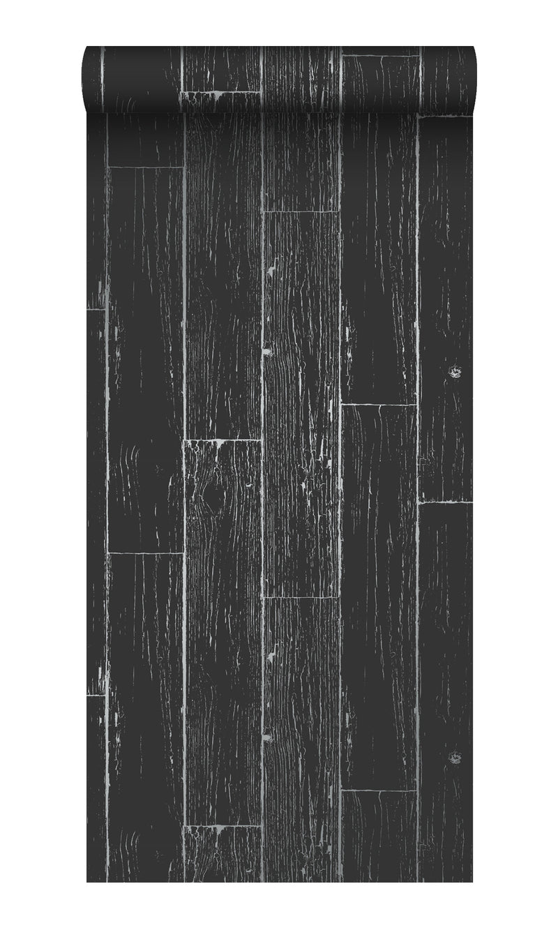 Origin Matt Black and Silver Weathered Wooden Planks 347542