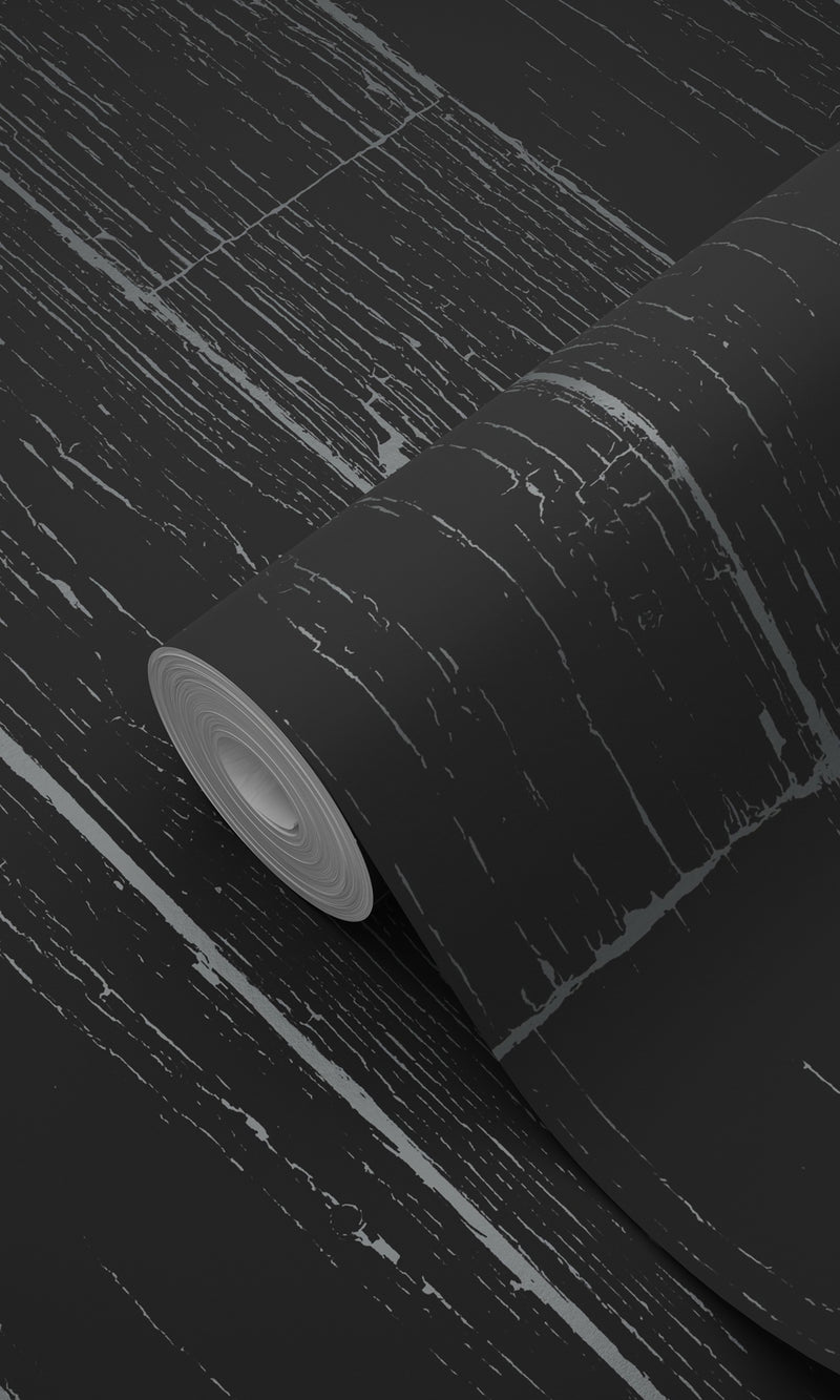 Origin Matt Black and Silver Weathered Wooden Planks 347542