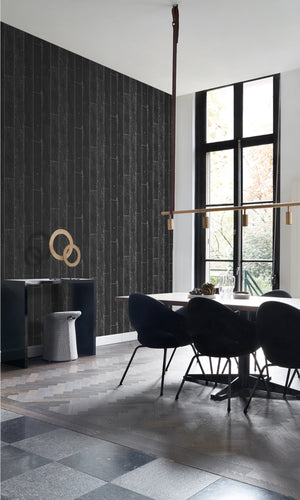 Origin Matt Black and Silver Weathered Wooden Planks 347542