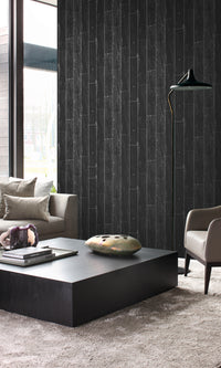 Origin Matt Black and Silver Weathered Wooden Planks 347542