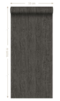 Origin Dark Gray Wooden Planks With Wood Grain 347559