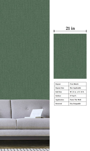 Designer Walls Dark Green Plain DW1016