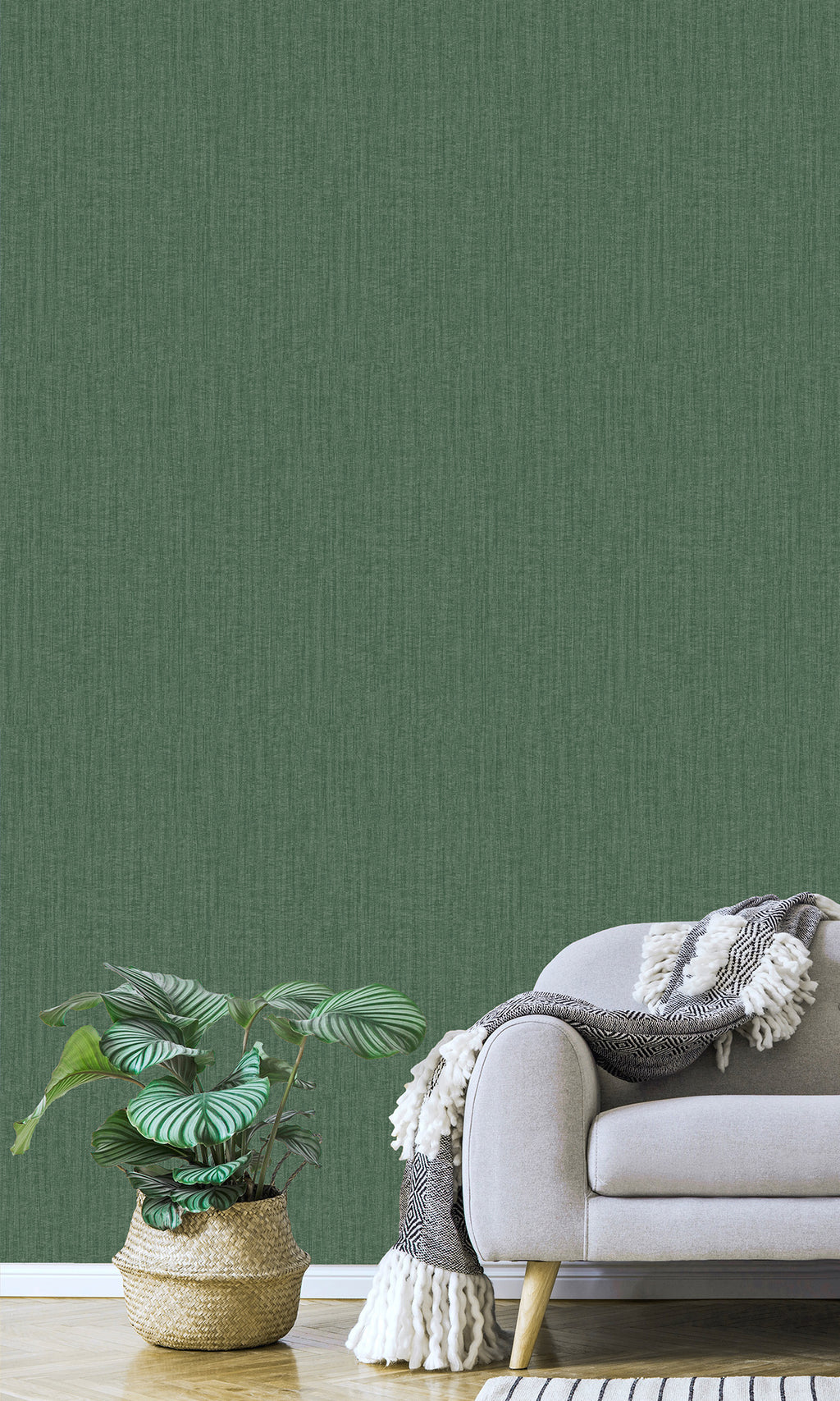 Designer Walls Dark Green Plain DW1016