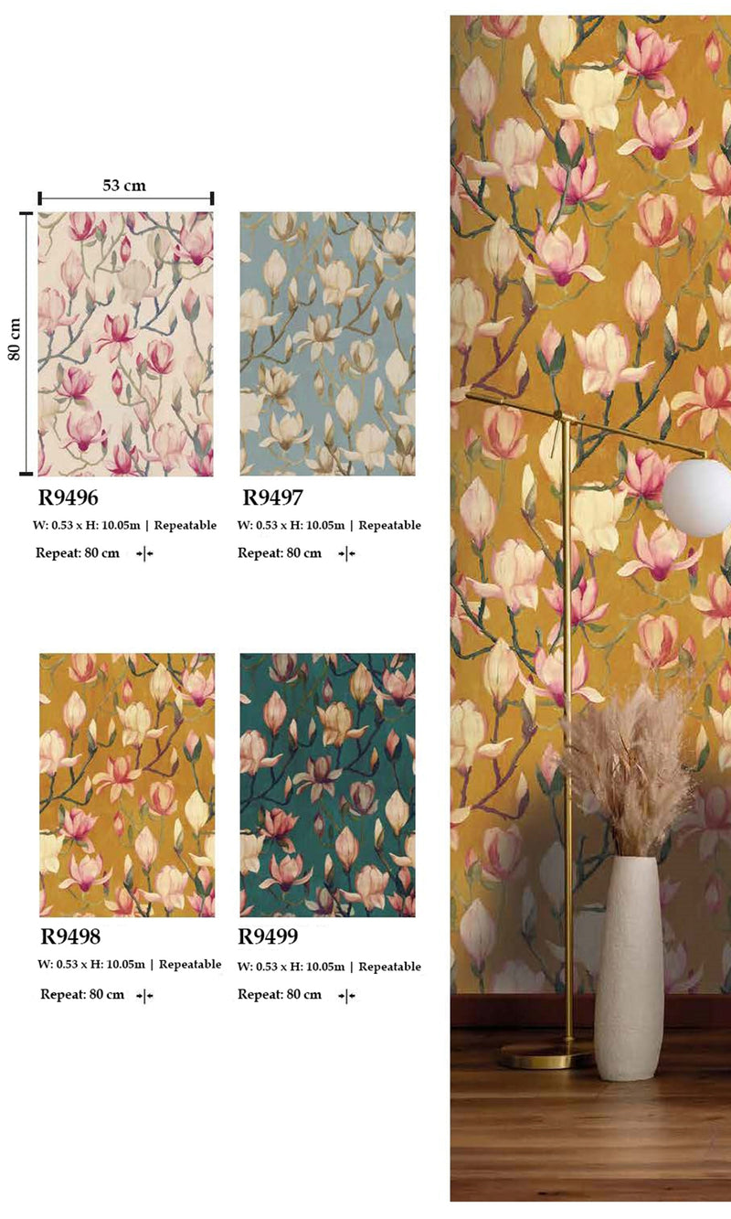 Designer Walls Heron Green Magnolia DW2017