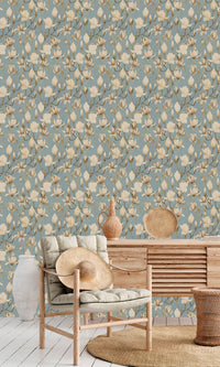 Designer Walls Light Blue Fog Magnolia DW2015