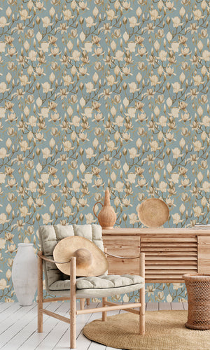 Designer Walls Light Blue Fog Magnolia DW2015