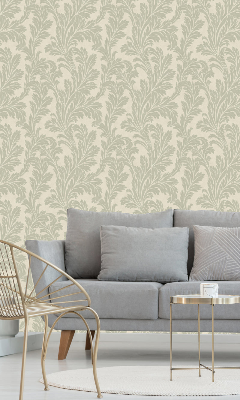 Eleganza Acanthus Sage/Cream 36430