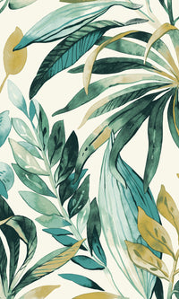 Karuna Inky Palms - Motifs Mineral Green/Ecru A71201