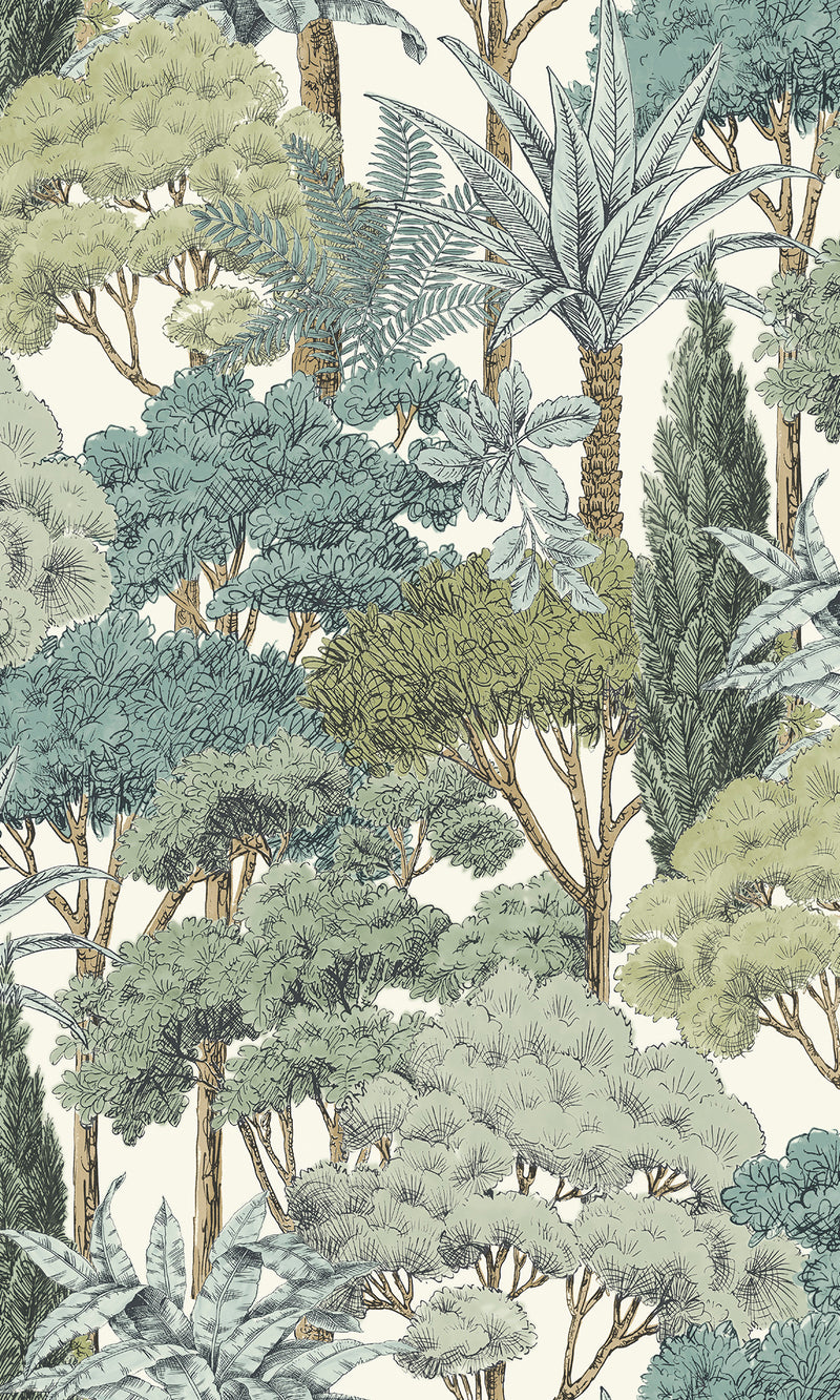 Karuna Sketched Forest Moss Green A76302