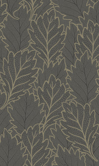 Antibes Quercus Leaves Merlin Grey & Deep Walnut AN28263