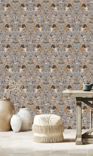 Designer Walls Light Blue Fog Magic Animals DW2001