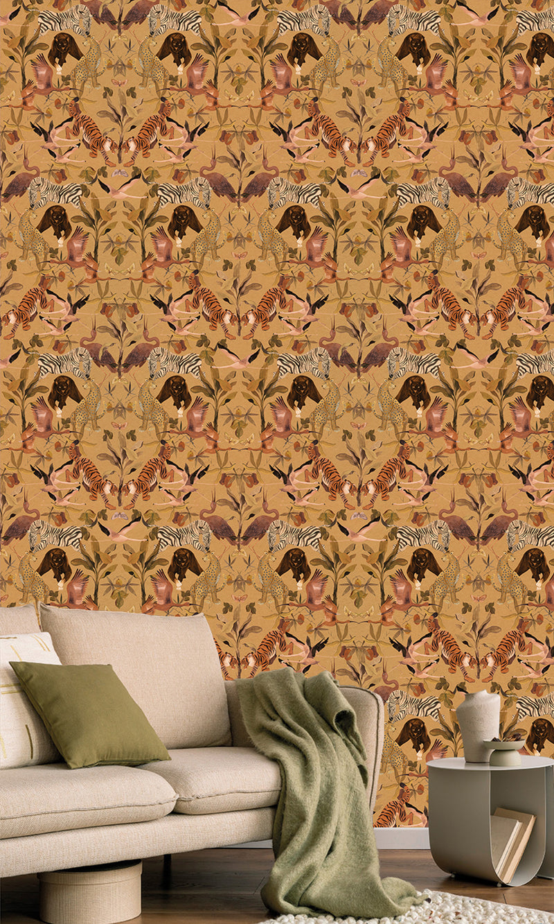 Designer Walls Ochre Magic Animals DW2002