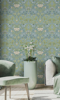 Xanadu Emiliana Soft Blue Wallpaper 91471