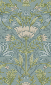 Xanadu Emiliana Soft Blue Wallpaper 91471