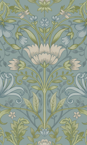 Xanadu Emiliana Soft Blue Wallpaper 91471