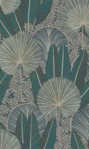 Asperia Teal Decorative All Over Print A54701