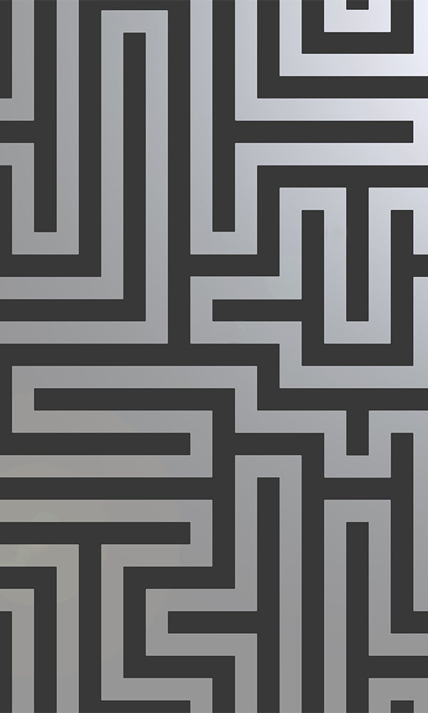metallic geometric maze wallpaper