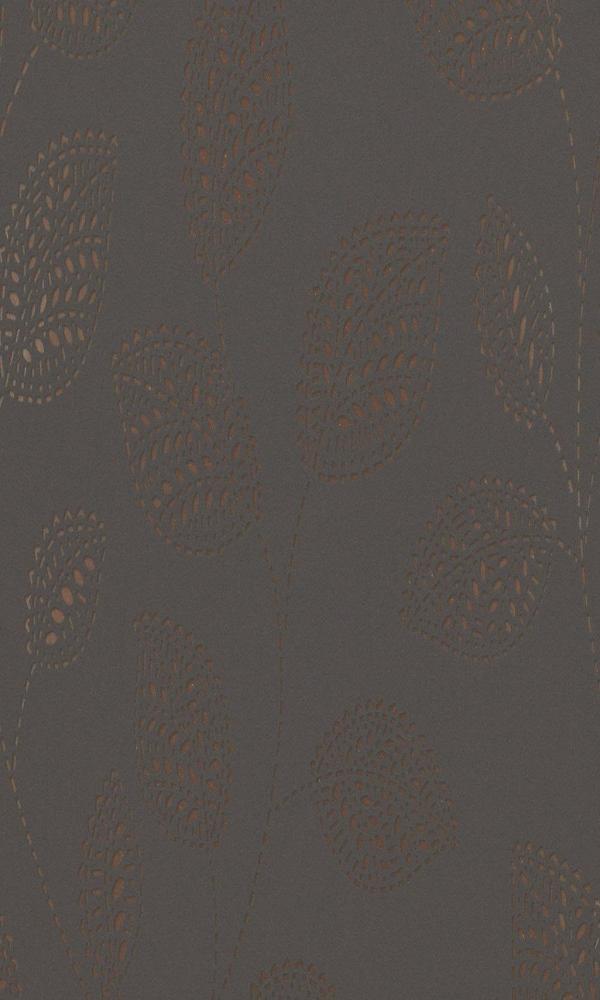 Denim Dashed Leaves Wallpaper 17750