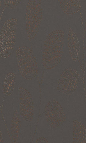 Denim Dashed Leaves Wallpaper 17750