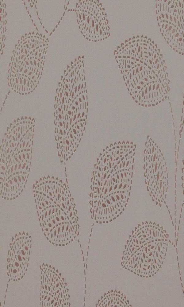 Denim Dashed Leaves Wallpaper 17753
