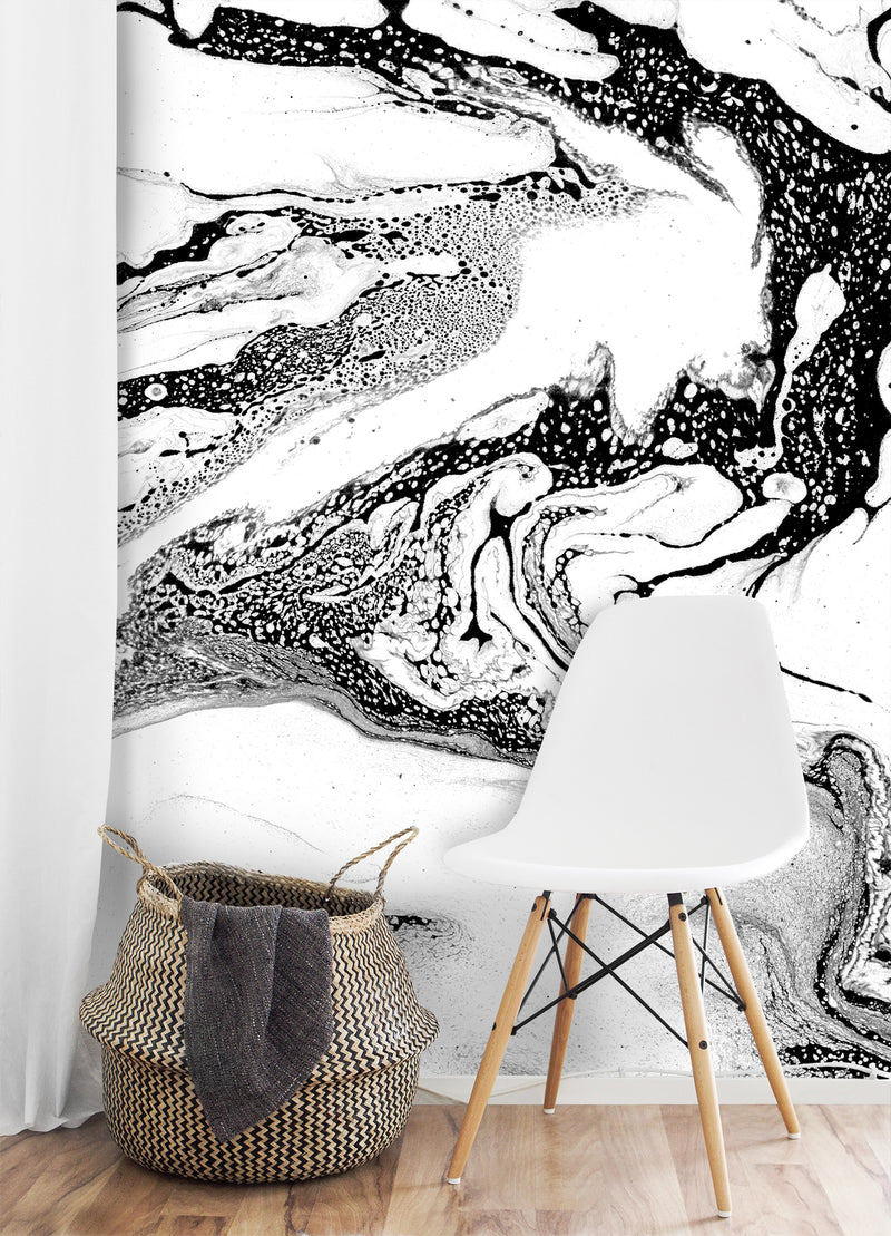 Curated Bespoke Murals Marble Ink Wallpaper 2001006