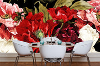 Custom Curated Bespoke Murals Romantic Flowers Wallpaper 2001009