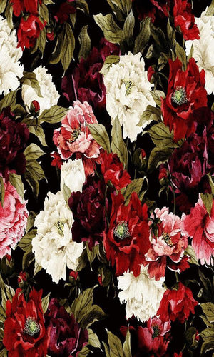 Custom Curated Bespoke Murals Romantic Flowers Wallpaper 2001009