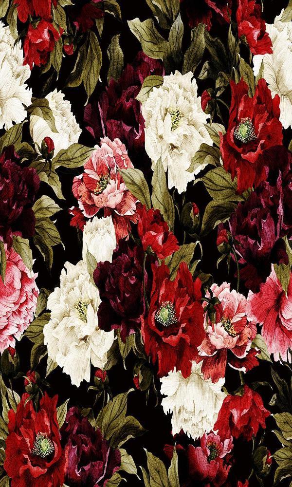 Custom Curated Bespoke Murals Romantic Flowers Wallpaper 2001009