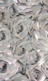 Wavy 3D Roses Wallpaper 2001036