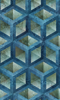 Weathered Geometric Grungy Cubes Wallpaper 2001038