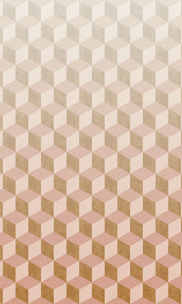 fading cube geometric wallpaper mural