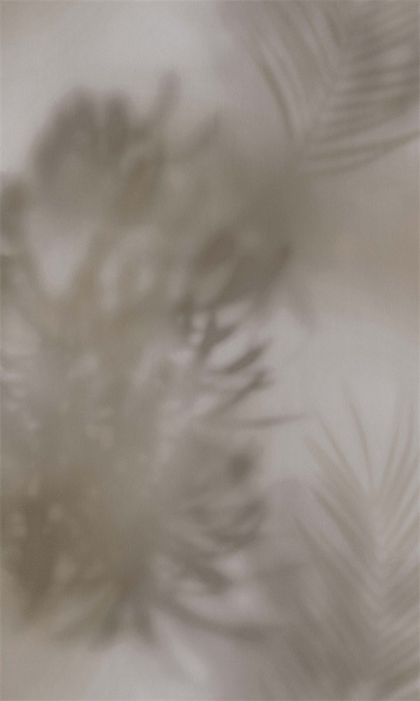 Dimensions Taupe Misty Needle Palm Leaves 219547