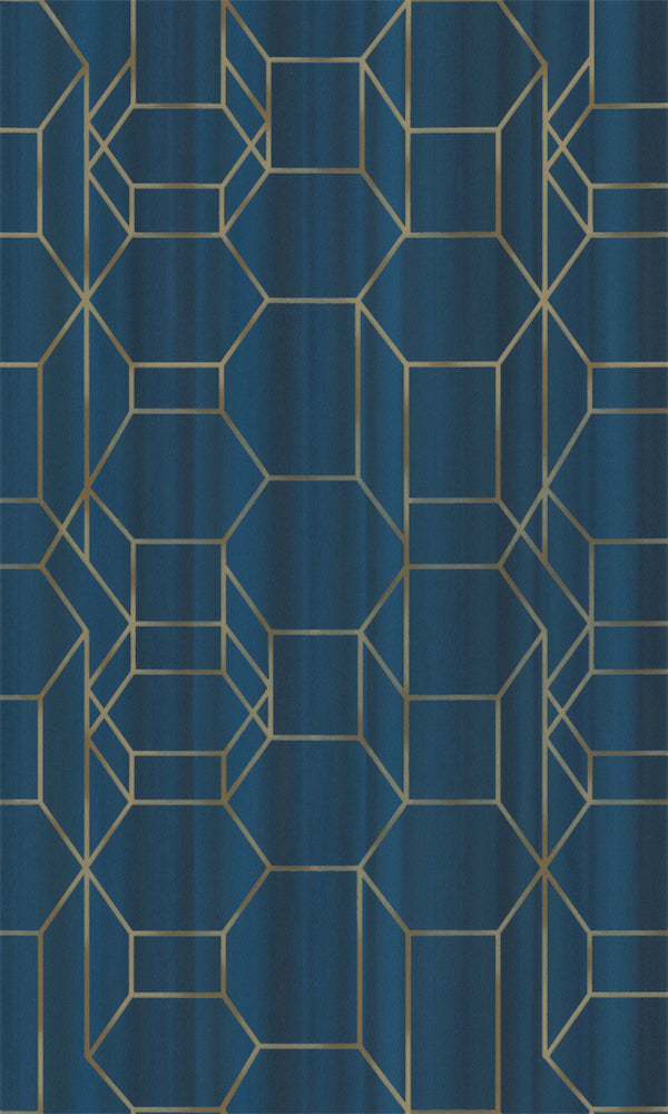 Dimensions Royal Blue & Gold Linked Geometrics 219602