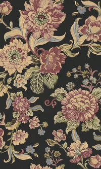 bold floral vintage wallpaper