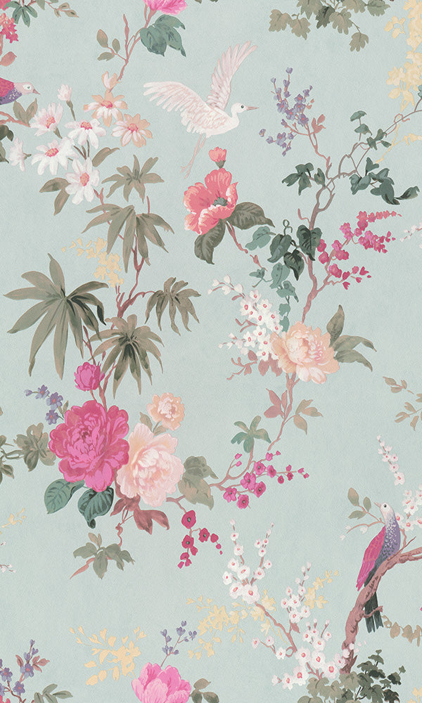 bold floral wallpaper