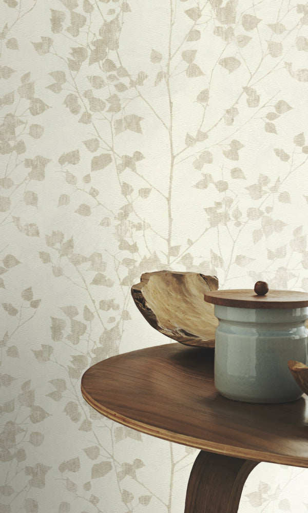 metallic floral wallpaper
