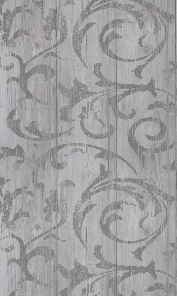 More Than Elements Stenciled Wood Wallpaper 49749