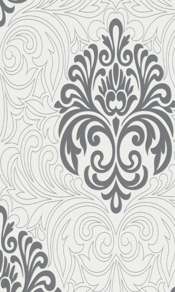 Homesense Contrast Damask Wallpaper 54610