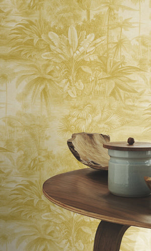 tropical dining room wallpaper